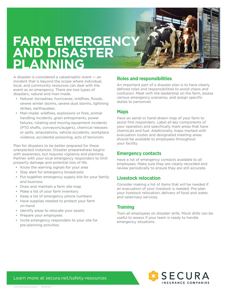 Farm Emergency and Disaster Planning